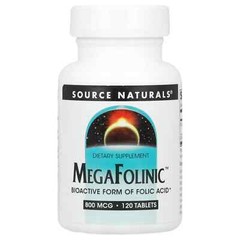 Source Naturals MegaFolinic 800 mcg 120 Tablets