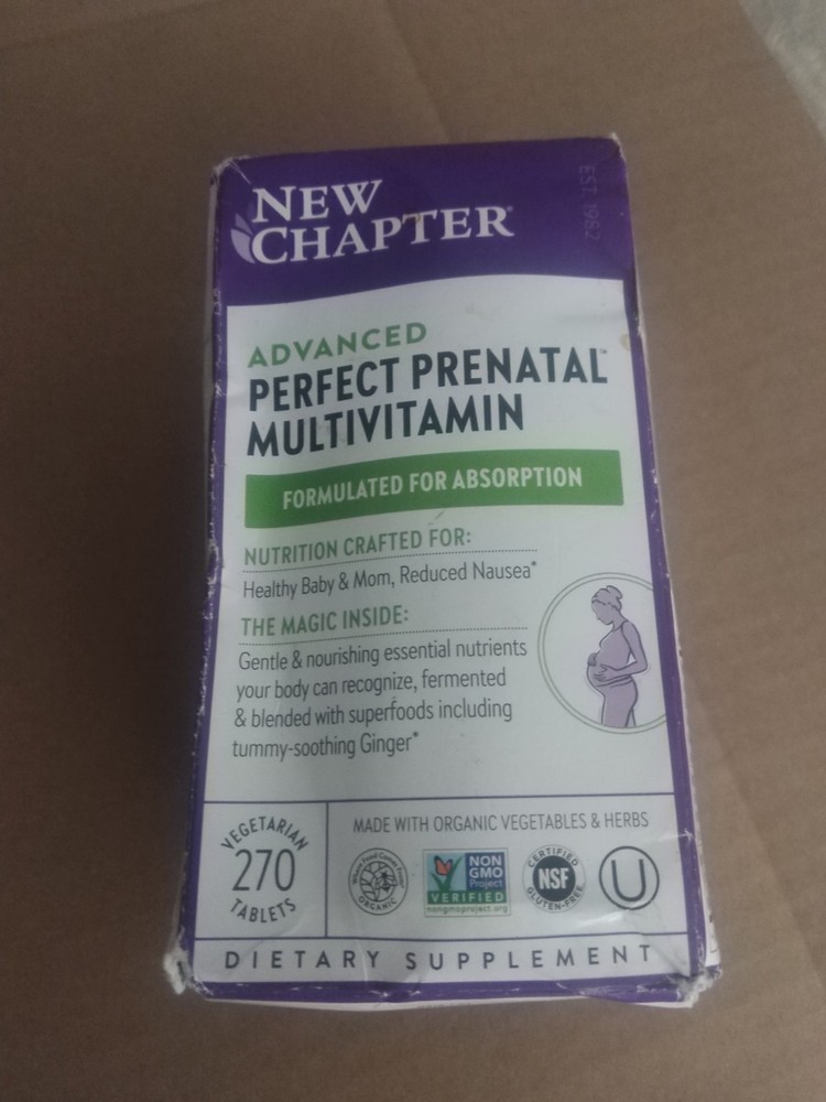 New Chapter Advanced Perfect Prenatal Multivitamin – 270 Tablets Exp. 06/2026
