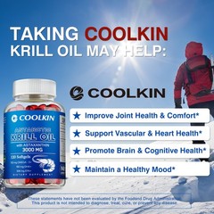 Antarctic Krill Oil 3000mg -with Omega-3 EPA, DHA, Astaxanthin and Phospholipids