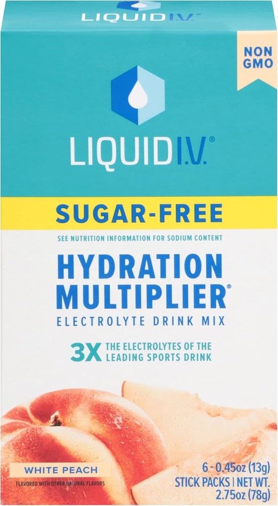 Liquid I.V. Hydration Multiplier Sugar Free White Peach, 2.75 Ounce