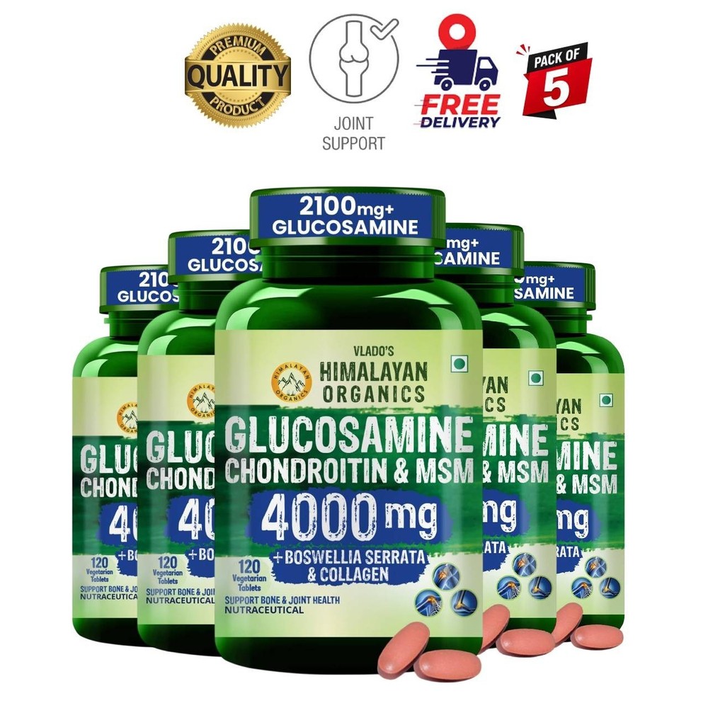 5 Pack H.imalayan Organics Joint Support 120 Veg Tablets