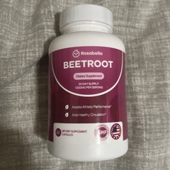 Rosabella Beetroot Dietary Supplement 1300mg 60 Capsules Exp 1/2028