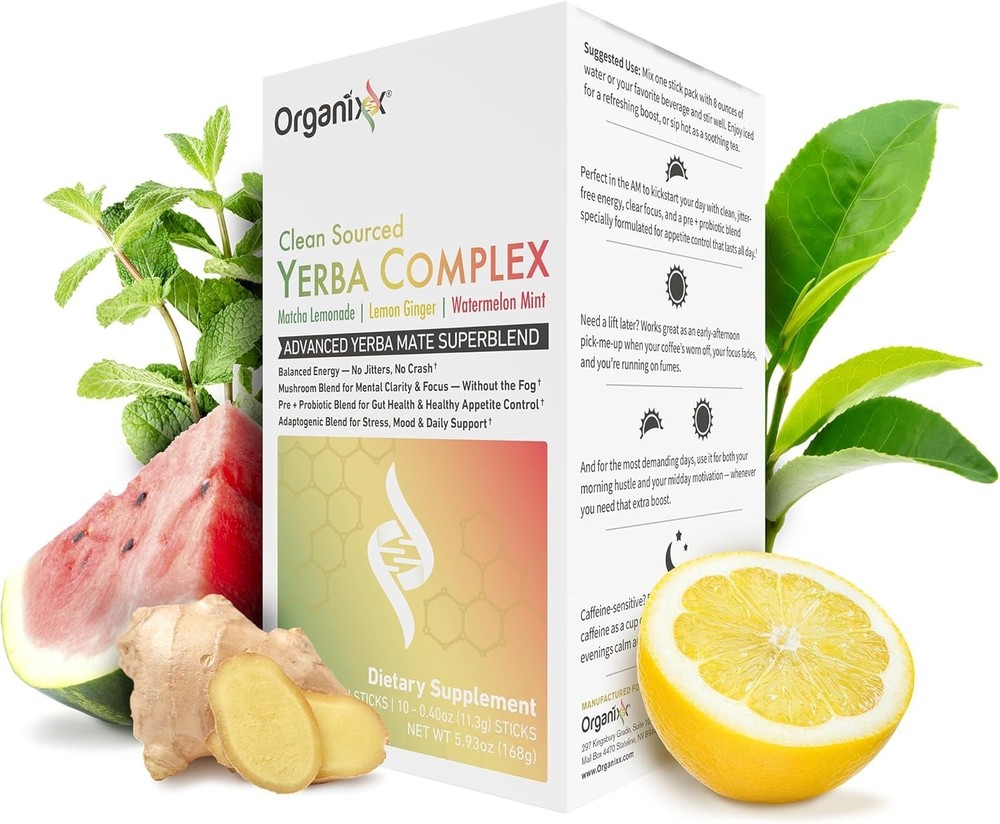 NEW Organixx Clean sourced Yerba Complex 3 Flavor pack of 15 exp 12/2027