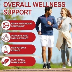 Odorless Garlic 7500Mg per Servings, 300 Softgels | 2 Years Aged Garlic Extra…