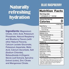 Hydrating Electrolyte Powder – 30 Servings of Blue Raspberry, Sugar-Free &