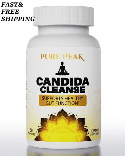 NEW Pure Peak Candida Cleanse-Boost Gut&Colon Health-60 Caps – for Men&Women✅