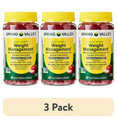 3 Pack Weight Management Gummies Chromium 400mcg 60ct Apple Flavor