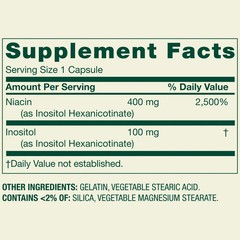 Spring Valley Niacin Metabolism Support Dietary Supplement Capsules, 500 mg, 240