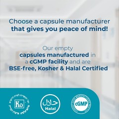 Capsuline Size 00 – Clear Empty Gelatin Capsules – 5000 Count – Empty Gel Pill