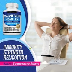 2Pack Magnesium complex supplement: 1000mg of 8-element magnesium, 180 capsules
