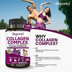 Collagen Complex 120pcs, Skin Elasticity, Protects Cartilage, Brighten Skin Tone