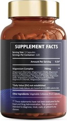 3 Bottles Magnesium 12 in 1 Complex 700mg-Glycinate Citrate Malate Taurate NEW