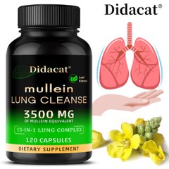 Mullein Leaf Extract 3500 mg Lung Cleanse Respiratory Herbal Capsules – 120caps