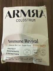 ARMRA Colostrum Health Revival Blood Orange Immune Barrier Support 30 Pack 8/26