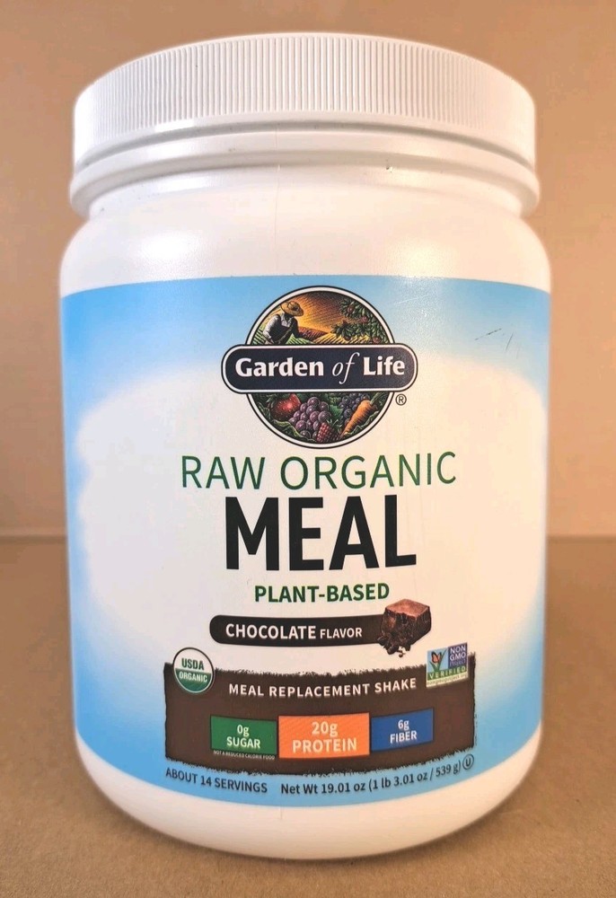 RAW Organic Meal Replacement Shake, Chocolate, 19.01 oz (539 g)