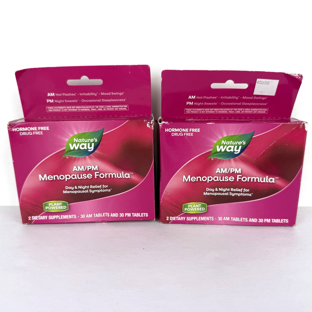 Natures Way Menopause AM/PM 2 Boxes x 30 Day Supply Each Exp 6/2027