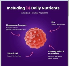 VCCVBB Magnesium Complex 14-in-1 Gummies 60ct Sugar Free Mixed Berry Veg