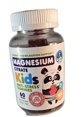 Magnesium Citrate kids anti-stress gummies 60 count Exp: 10/2026