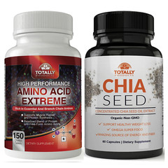 Amino Acid Muscle Support & Chia Seed Oil Weight Management Supplement 60 Caps