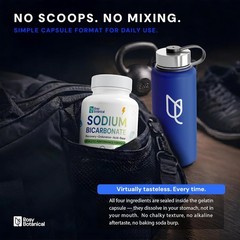 Aluminum Free Sodium Bicarbonate Capsules for Athletic Performance & Recovery