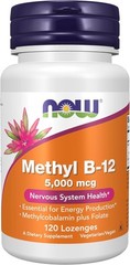 NOW Foods Supplements, Methyl B-12 (Methylcobalamin) 5,000 mcg, 120 Lozenges