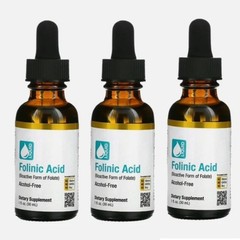 Folinic 3Pack Acid Leucovorin Bioactive Form of Folate from Calcium Alcohol Free