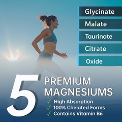 Magnesium Glycinate 5-in-1 Complex, 420mg Magnesium Supplements High Absorption