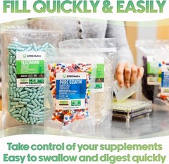 Size 0 White Empty Vegan Capsules Vegetarian Veggie Kosher Veg Caps DIY Pills