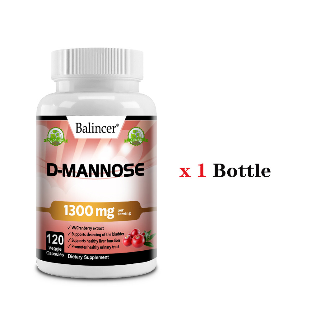 D-Mannose with Cranberry Extract -Long Term Bladder & Urinary Wellness Capsules