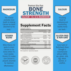 BioSchwartz Bone Strength Calcium Supplement-Calcium, Vitamin D3, K2, magnesium