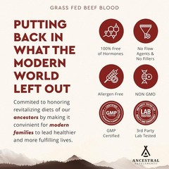 Ancestral Supplements Grass Fed Blood is Blood, Liver & Spleen Formula,…