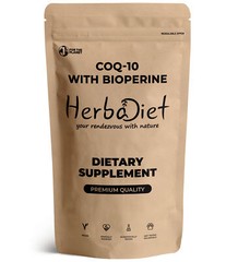 CoQ10 Coenzyme Q10 Powder 98% – Antioxidant Heart Health + BioPerine 100mg