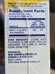 Enfamil Strong Bones D-Vi Sol Vitamin D Drops Immune Support Liquid 02/2027