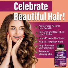 Rainbow Nutrients Premium Hair Growth Vitamins – Biotin 10,000mcg, Collagen