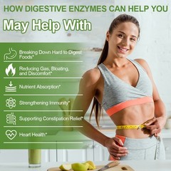 Digestive Enzymes Prebiotic & Probiotics, Gas, Constipation & Bloating Relief