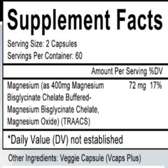 Magnesium Bisglycinate Buffering Relieves Nervous Stress 30 To 120