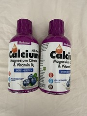 2X Liquid Calcium Magnesium Citrate & Vitamin D3, Blueberry 16 fl oz Exp 5/26