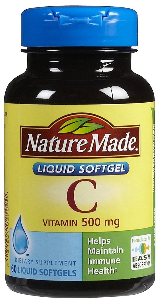 Nature Made Vitamin C Dietary Supplement Supports Immune System 500mg 60 Count