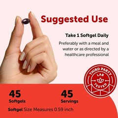 Fresh Microalgae Source: Astaxanthin 12mg Softgel with MCT Oil – 45 Pack