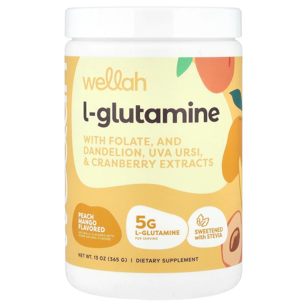 2 X Wellah, L-Glutamine, Peach Mango, 13 oz (365 g)