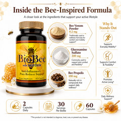 Biobee support joint support Bee Therapy Arthritis Muscle Relief Pills