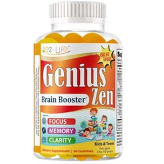 Kid Brain Focus Booster, Delicious DHA Omega 3 6 9 Gummy Kids Memory Vitamin