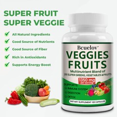 Fruit and Vegetable Supplements – 28 Superfood Fruit and Vegetable Vitamins