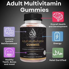 Halal Complete Complex Adult Multivitamin Gummies | Natural Immune Boost for Men