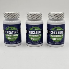 Creatine Monohydrate 270 ct Capsules – Muscle Gain, Strength & Recovery 3 Pack