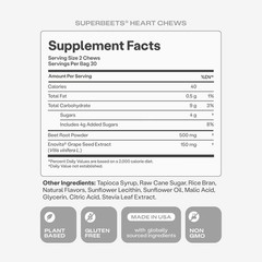 Pomegranate Berry Flavored SuperBeets Chews – Heart Health & Energy, 180 Count