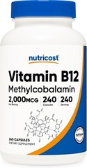 Pure Vegetarian B12 Methylcobalamin 2000mcg – 240 Non-GMO Capsules for Wellness