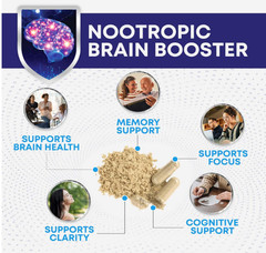 Brain Memory Supplement Focus Cognitive Support Mental Clarity Nootropic Formula