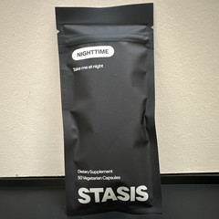 STASIS Nighttime Dietary Supplement Adult Unisex 50 Vegetarian Capsules