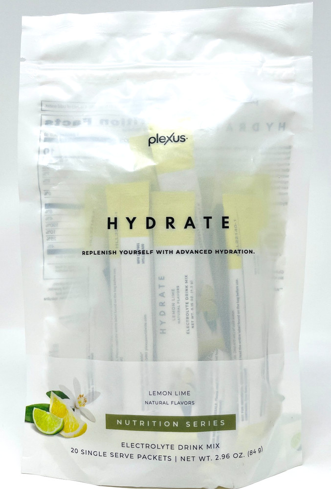 Plexus HYDRATE Electrolyte Hydration Drink Mix 20 Packets LEMON LIME
